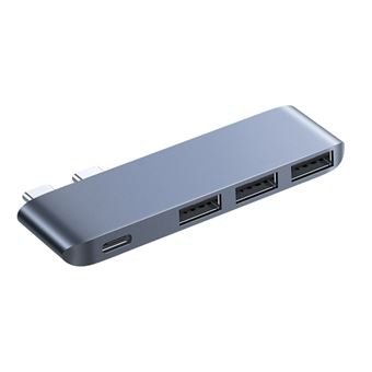 Adaptador TYPE-C UGREEN 60564 CM218 | 4 em 1 | Splitter 3USB3.0 para MacBook Air / Pro - Cinzento - 1