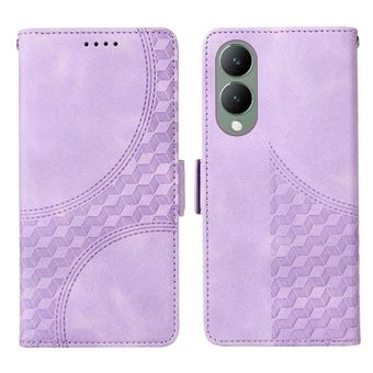 Capa FLOODKING para Vivo Y28 5G | Design Acolchoado | Couro PU Premium | Roxo - 1
