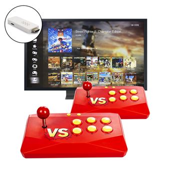 Pandora Twince DAM | Emulador de Consola de Arcade de Jogos Clássicos HDMI | 2 Joysticks sem Fio | 1/2 Jogadores - Vermelho - 1