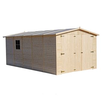 Garagem de Madeira TIMBELA M101 | 15 m² | H222 x 516 x 324 cm - 1