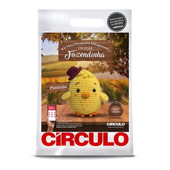 Kit de Crochet Círculo Amigurumi | Fazendinha - Pintainho 3 - 1