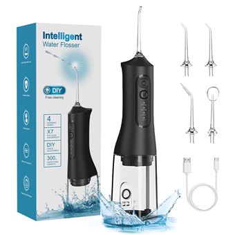 Irrigador Oral Portátil Elétrico BAYKAR QTL6 | Longa Duração | Limpeza Profunda | 4 Modos | Preto - 1