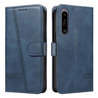 Capa FOXDOCK para Sony XPeria 1 IV | Fecho Magnético | Compartimentos para Cartões e Suporte | Pele PU | À Prova de Choque | Azul - 1