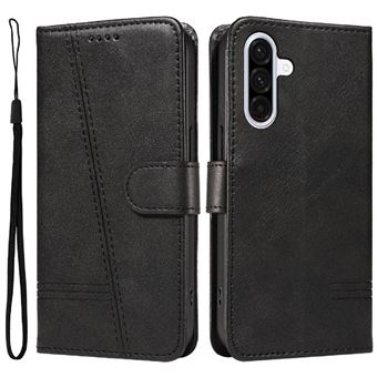 Capa FOXDOCK para Samsung Galaxy A36 5G | Fecho Magnético | Compartimentos para Cartões e Suporte | Pele PU | À Prova de Choque | Preto - 1