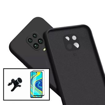 Kit Phonecare | Película de Vidro 5D Full Cover + Capa Silicone Líquido + Suporte Magnético Carro Reforçado para Xiaomi Poco M2 Pro - Preto - 1