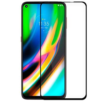 Pelicula de Vidro Temperado para Motorola Moto G9 Plus liso preto (FULL 3D preto) - 1