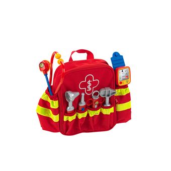 Jogo de imitação Theo Klein Rescue Team Max & Dr. Kim Rescue Backpack | Vermelho - 1
