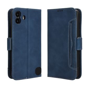 Capa FOXDOCK Protetora para Nothing CMF Phone 1 | Suporte e Flip de couro PU | À Prova de Choque | Azul - 1