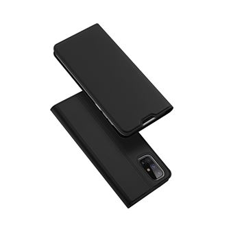 Capa Tumundosmartphone de couro com suporte magnético Dux Ducis para Samsung Galaxy M51 preta - 1