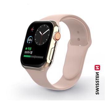 Pulseira Swissten para Apple Watch | Silicone | 38-40mm | Rosa - 1