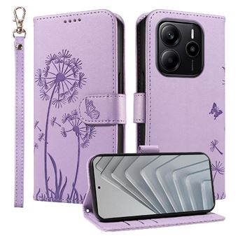 Capa Protetora ZURSANA para Xiaomi Redmi Note 14 4G | Pele PU | Fecho Magnético | Resistente a Impactos | Compartimento para Cartões e Suporte | Roxo - 1