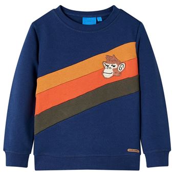 Sweatshirt para criança | vidaXL | azul-marinho 104 | 3 a 4 anos - 1