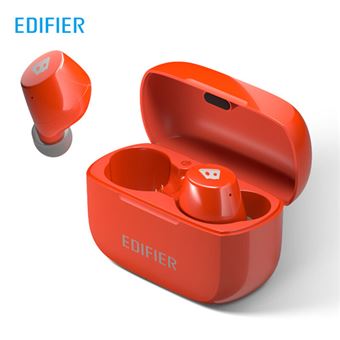 Mini Auriculares Bluetooth 5.0 EDIFIER W3 DSP Pro | Wireless | APTX | IPX5 | 32H | CVC8.0 - Vermelho - 1