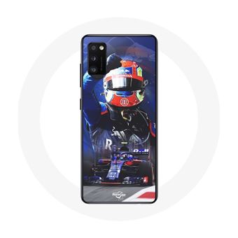 Capa Maniacase para Oppo A16 Fórmula 1 Pierre Gasly Piloto de Corrida F1 Vermelho Azul - 1
