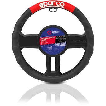 Cobertura de Volante Sparco Corsa - Preto/ Vermelho - 1