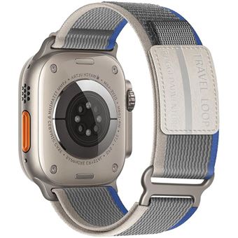Bracelete tecido Trail adventurer Antiimpacto para Apple Watch Series 6 40mm | Azul e Cinzento - 1