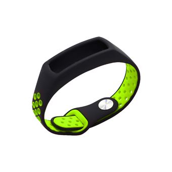 Pulseira de Silicone macio WISETONY para HUAWEI Honor Band 4 Preto e Verde - 1