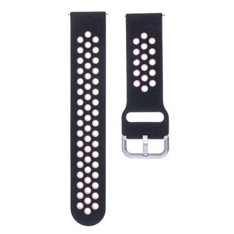 Bracelete de Silicone Aceshley Spor para Apple Watch | 20 mm - Preto/Rosa - 1