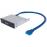 hub de interface Manhattan 162661 5000Mbit/s Preto, Azul, Prateado_0