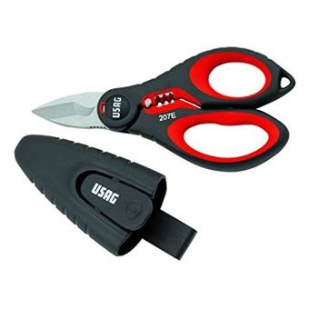 Tesoura de eletricista Usag 207 E | Vermelho, Aço inoxidável - 1