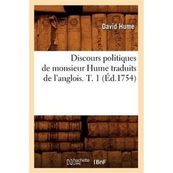 Discours Politiques de Monsieur Hume Traduits de L'Anglois - Paperback / softback - 2012 - 1