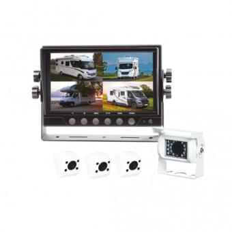 Kit de Vídeo Quad Tela Lcd de 7 "" 4 Câmeras Cabos de 15 M Rw4Quad Beeper - 1
