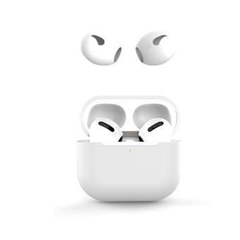 Capa silicone com tampas auriculares, branco Magunivers para AirPods 3 - 1