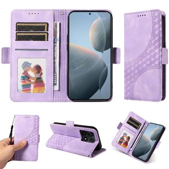 Capa FLOODKING para Xiaomi 14T Pro | Design Acolchoado | Couro PU Premium | Roxo - 1