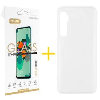 Conjunto 1 X Película de Vidro + Capa Accetel para Xiaomi Redmi Note 10 Lite Silicone Liso Transparente Fosco - 1