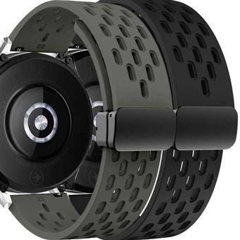 Pack Antiimpacto 2x Bracelete SnapFlow para Garmin Forerunner 165 Music | Cinzento e Preto - 1