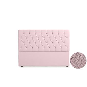 Cabeceira Estofada Moonia Capri Aqualine | 145 X 120 X 12 cm | Rosa Claro - 1