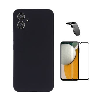 Kit Película de Vidro Temperado Gorilasglass + Capa Proteção Silicone + Suporte Magnético L Gift4Me para Samsung Galaxy A06 | Preto - 1