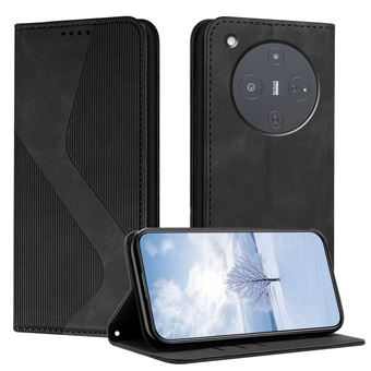 Capa FOXDOCK para ZTE Nubia P9 Pro 5G | Fecho Magnético | Pele Macia em TPU | Suporte e Compartimentos para Cartões | Preto - 1