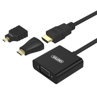 cabo de interface/adaptador de género UNITEK Converter mini/micro HDMI to VGA+audio Y-635 mDPM - 1