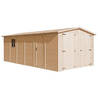 Garagem de Madeira TIMBELA M102 | 18 m² | H222 x 616 x 324 cm - 1