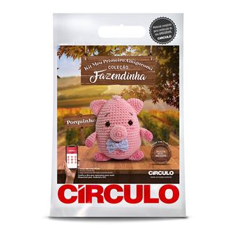Kit de Crochet Círculo Amigurumi | Fazendinha - Porquinho 4 - 1