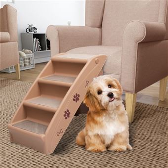 Escadas para Cães vidaXL dobráveis 62x40x49,5 cm castanho - 1