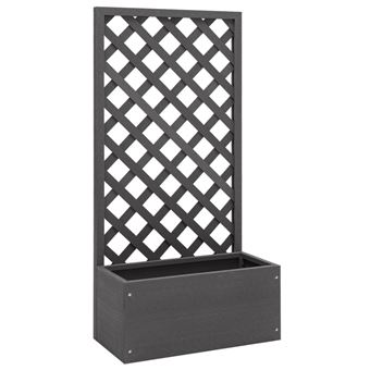 Vaso/floreira com treliça vidaXL | WPC | 65x30x135 cm - 1