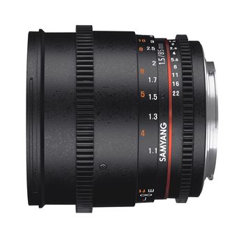 Lente de Máquina Fotográfica Samyang 85mm T1.5 VDSLR AS IF UMC II | Preto - 1