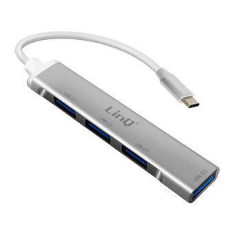 Adaptador Hub USB-C para 4x portos USB LinQ | Tansmisão Ultra Rápida - 1