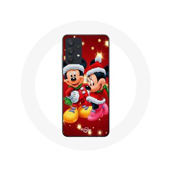 Capa Maniacase para Samsung Galaxy A32 5G do Mickey Mouse e Minnie Mouse no dia de Natal - 1