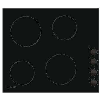 Placa de Vitrocerâmica Indesit RI 860 C | Elétrica | 58 cm | 4 Zonas | Preto - 1