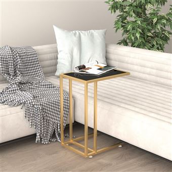 Mesa de apoio vidaXL ao computador preto 50x35x65 cm vidro temperado - 1