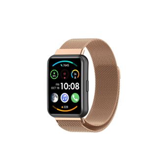Bracelete Milanese com Fecho Magnético Gift4Me para Huawei Watch Fit 2 - Rosa ouro - 1