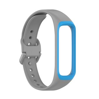 Pulseira de Silicone Magunivers para Samsung Galaxy Fit 2/SM-R220 - Cinza/Azul - 1