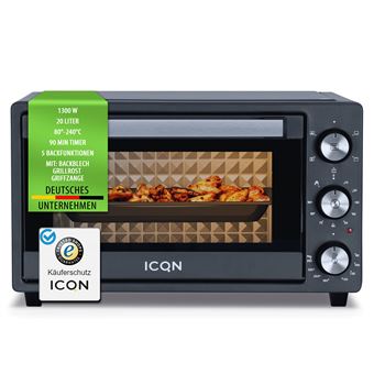 Forno Elétrico ICQN Icqn-20lt-Black | 20 L | 43.5 cm | Preto - 1