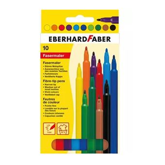 Caneta de feltro eberhard faber 551110 preto, azul, castanho, verde, azul claro, verde claro, laranja, vermelho, violeta, amarelo 10 unidade(s)