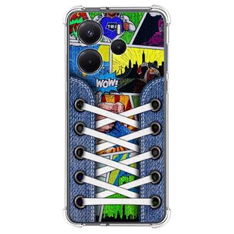 Capa TUMUNDOSMARTPHONE de silicone à prova de choque para Xiaomi Redmi Note 14 4G Sneakers Design 14 Desenhos - 1
