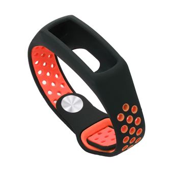 Pulseira de Silicone macio WISETONY para HUAWEI Honor Band 4 Preto e Vermelho - 1