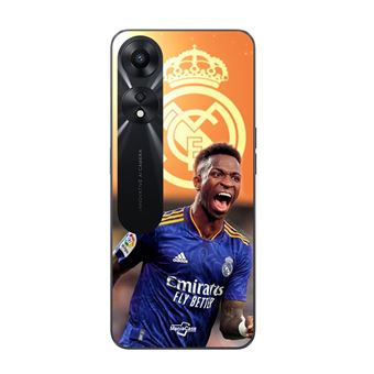 Capa Maniacase para Oppo A78 5G | Vini JR Papel de parede Real Madrid Azul e amarelo - 1